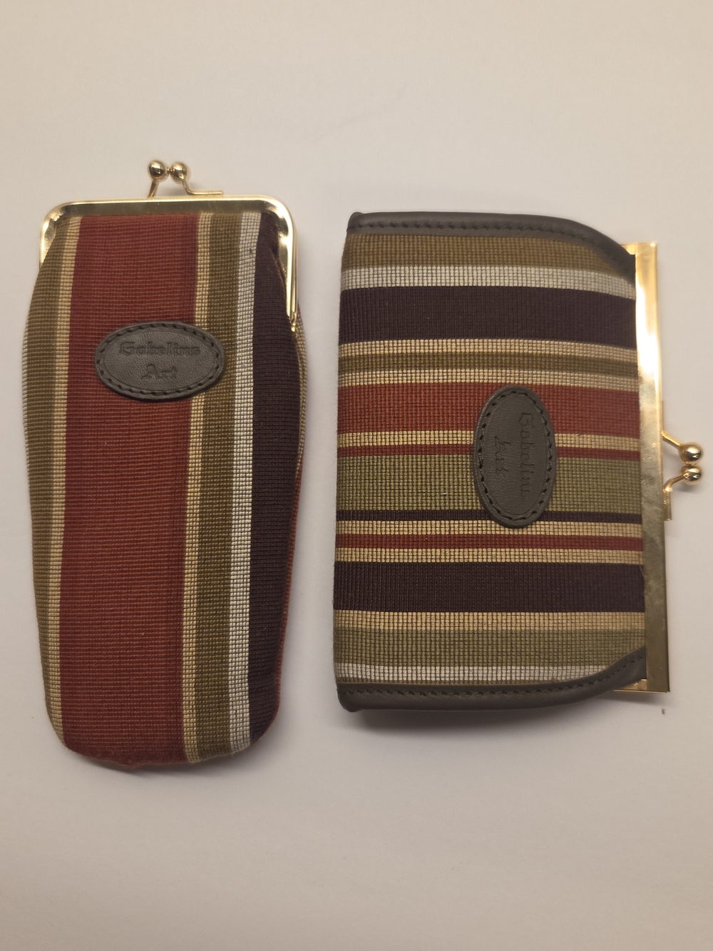 Vintage Gobelins Art Woven Tapestry Set - Kiss-Lock Eyeglass Case & Wallet